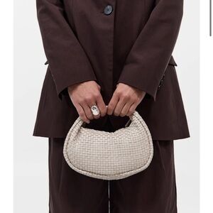 Lattice Weave Mini Bon Bon Bag - Creme NWT